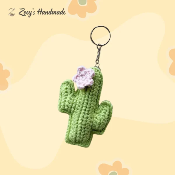 Cute Cactus Keychain: Handmade With Love