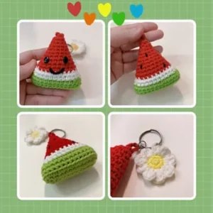 Cute Watermelon Keychain: Sweet Summer Slice